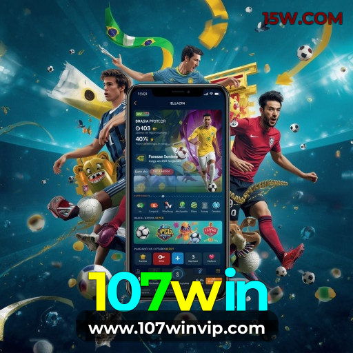 Aplicativo móvel 107win para iOS e Android